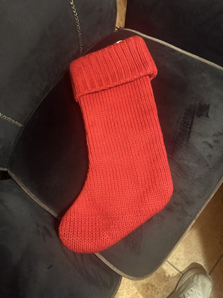 Wondershop Knit Monogram Christmas Stocking Red M #62 VV MTS|133549