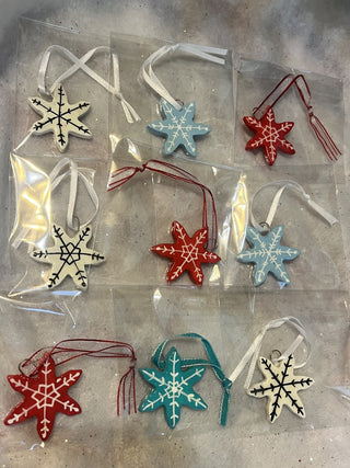 Handcrafted Clay Snowflake Ornament | Gift Tag|129761