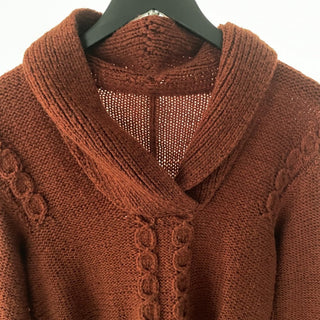 Vtg handmade sweater, rust color RSV