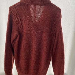 Vtg handmade sweater, rust color RSV