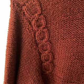 Vtg handmade sweater, rust color RSV
