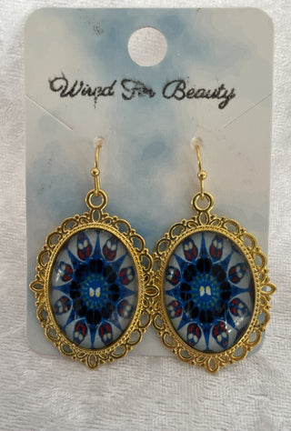 ornate oval earrings RSV