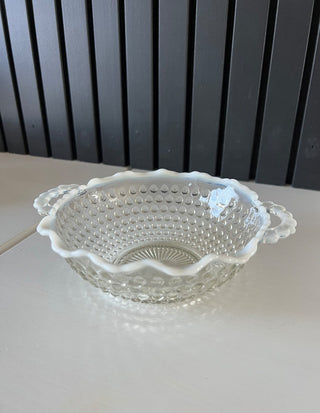 Moonstone hobnail ruffle bowl RSV|116743