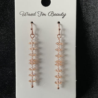 earrings, margarita beads pink RSV