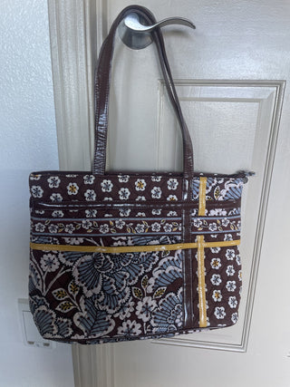 Large Brownw Flowers VERA BRADLEY Bag|96689
