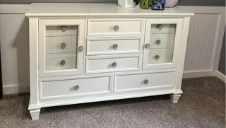 Coastal “Sandy Beach” Creamy White 11-Drawer Dresser RCD|113600