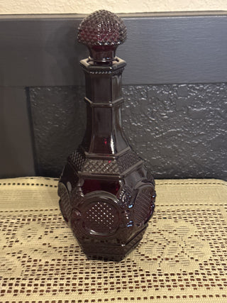 Vintage Avon Cape Cod Ruby Red Decanter-RCD|85427