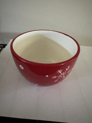 Snowflake Pattern Red Nesting Bowls-KL RCD