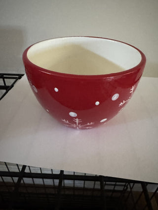 Snowflake Pattern Red Nesting Bowls-KL RCD