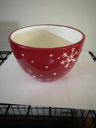 Snowflake Pattern Red Nesting Bowls-KL RCD