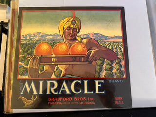 Miracle Authentic Citrus Farm Crate Label EC063 MTS