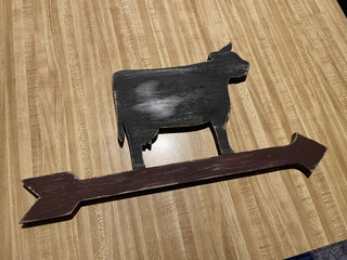 20" Wood Cow/ Faux Weathervane--SP RCD