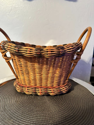 Basket Heavy Weave Bent Handles MTS