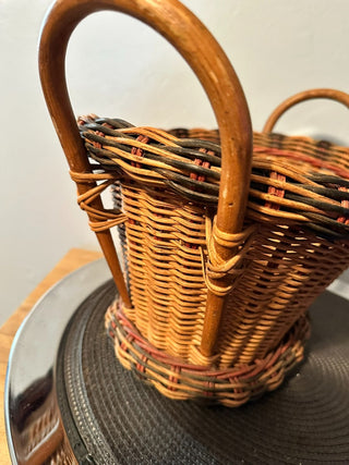 Basket Heavy Weave Bent Handles MTS