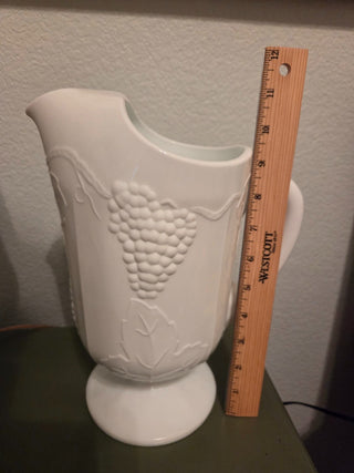 Indiana Milk Glass Colony Harvest Grape Pitcher, RCD
