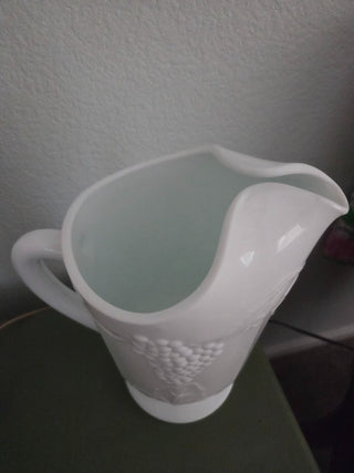 Indiana Milk Glass Colony Harvest Grape Pitcher, RCD