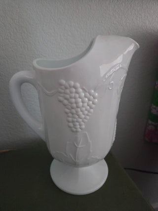 Indiana Milk Glass Colony Harvest Grape Pitcher, RCD