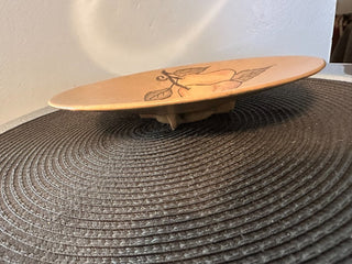 Pear Footed Dish Clay Artisan MTS