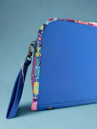 Blue and Multi-colored Make-up Case with Removable  Inner Bag|78787