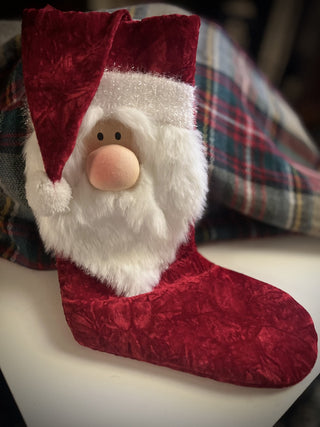 3D Santa with hat Christmas Stocking RSV|136933