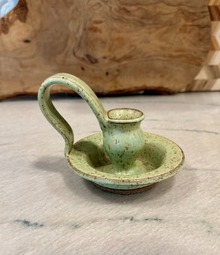 Chamber Candlestick studio art handmade, Green color|107102