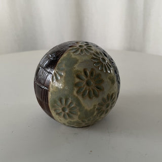 Earth tones ceramic paperweight RSV