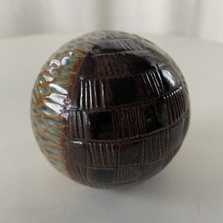 Earth tones ceramic paperweight RSV