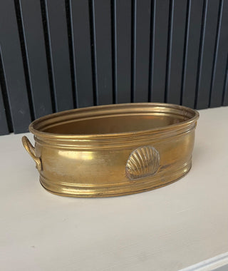 Vintage brass shell planter RSV|88646
