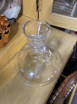 12F Vintage Decanter Clear Glass Stopper Captains Decanter MTS|70876