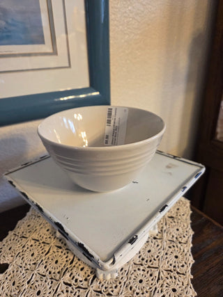 Gibson Ribbed Off-White Ceramic Cereal Bowl, RCD