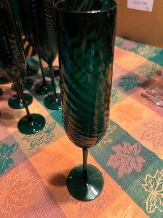 Tall Godinger Green Champagne Flute. RSV|138312