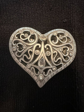 Trinket Box Heart Raised Resin MTS