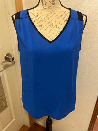 CALVINE KLAIN Blue Sleevless Blouse size M-RSV