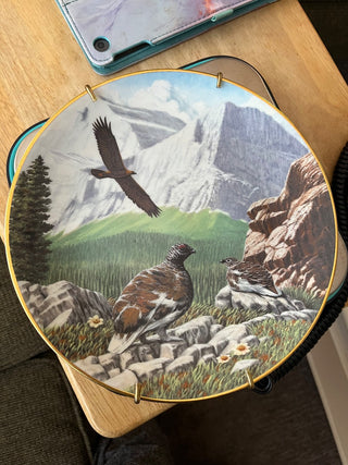 WHITE-TAILED PTARMIGAN IN APRIL Plate The Sporting Year Ken Michaelson Porcelain RCD
