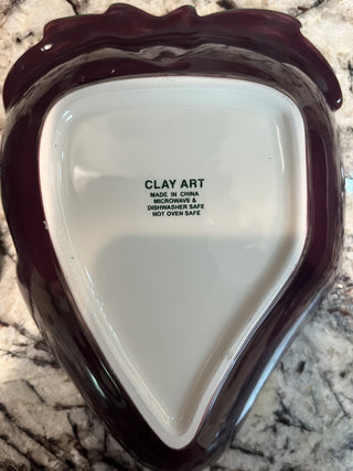 Set of 4 Chocolate Covered Strawberry Dessert Plates RCD|112678