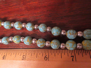 Sterling silver beaded necklace w/pendant RCD