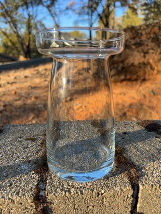 Clear Glass Pillar Vase 6” x 3.67”