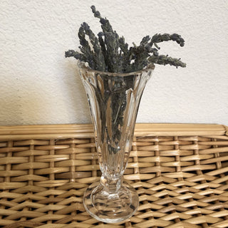 Crystal Glass Vase Dried Lavender RSV