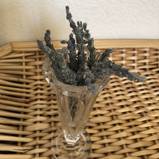 Crystal Glass Vase Dried Lavender RSV