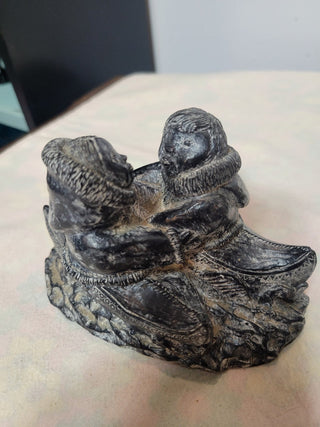 Wolf Original Sculpture Eskimo Kayak & Kiss RCD