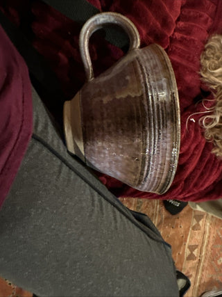 Artisan Pottery Pour over Large cup plum colors