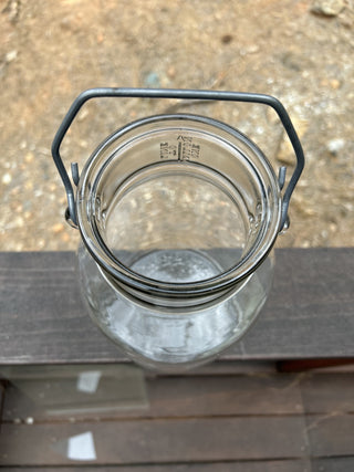12F 1930s Owens Illinois Milk Gallon Jar Farmhouse Kitchen Collectible Glass RSV|68923