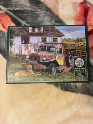 JP Cobble Hill Summer Truck 1000-Piece Jigsaw Puzzle featuring artwork by Greg Giordano
