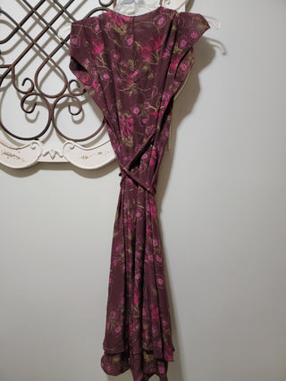 Burgundy wrap dress RCD|95597