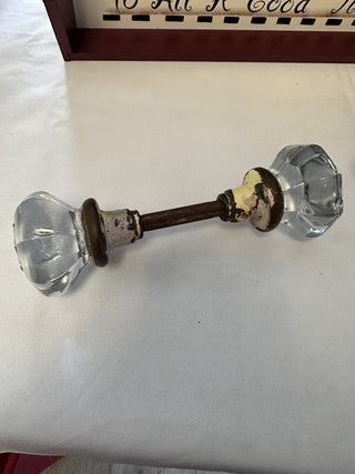 VTG Ct Glass Doorknob Set MTS