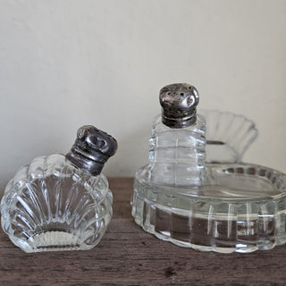 Turkey/Shell Art Deco Pressed Glass S&P Shaker - 3 piece (BRI) - MTS|133024