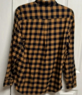 St. Johns Bay Brown Black Plaid Long Sleeve Pocket Flannel Shirt XL VV MTS|122812