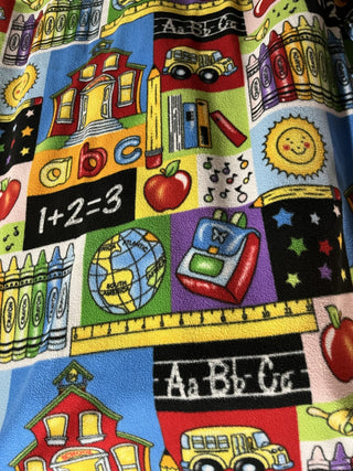 “School Days” Fleece Tie /Knotted Blanket RCD|122553
