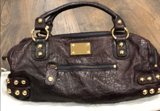 Linea Pelle Dark Purple Dylan Imperial Purple Leather Bag MTS