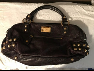 Linea Pelle Dark Purple Dylan Imperial Purple Leather Bag MTS